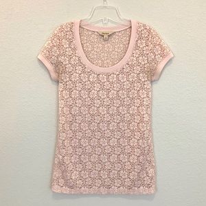 Decree Floral Laced Pink Top